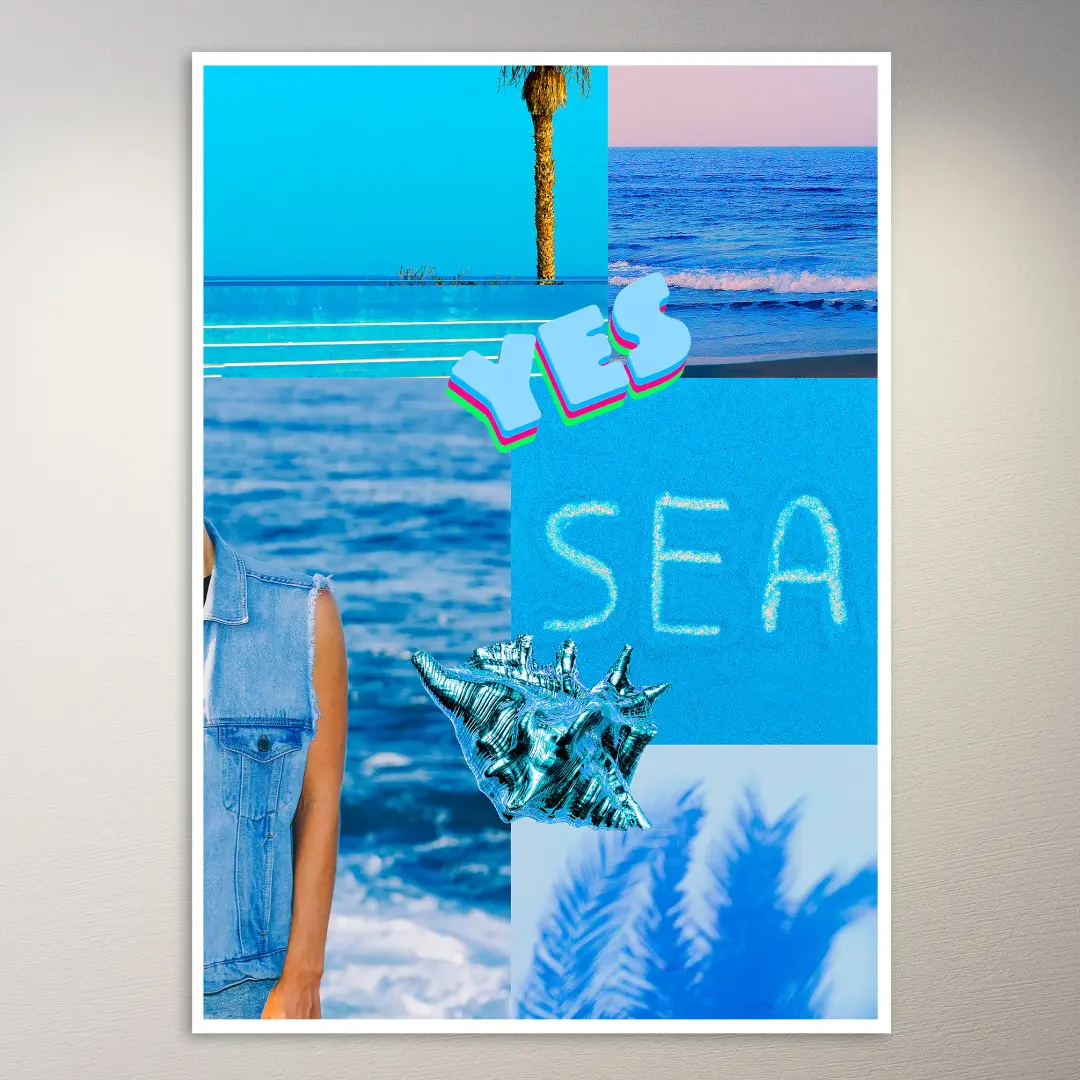 Meer-Ästhetik-Moodboard | Ästhetik-Poster