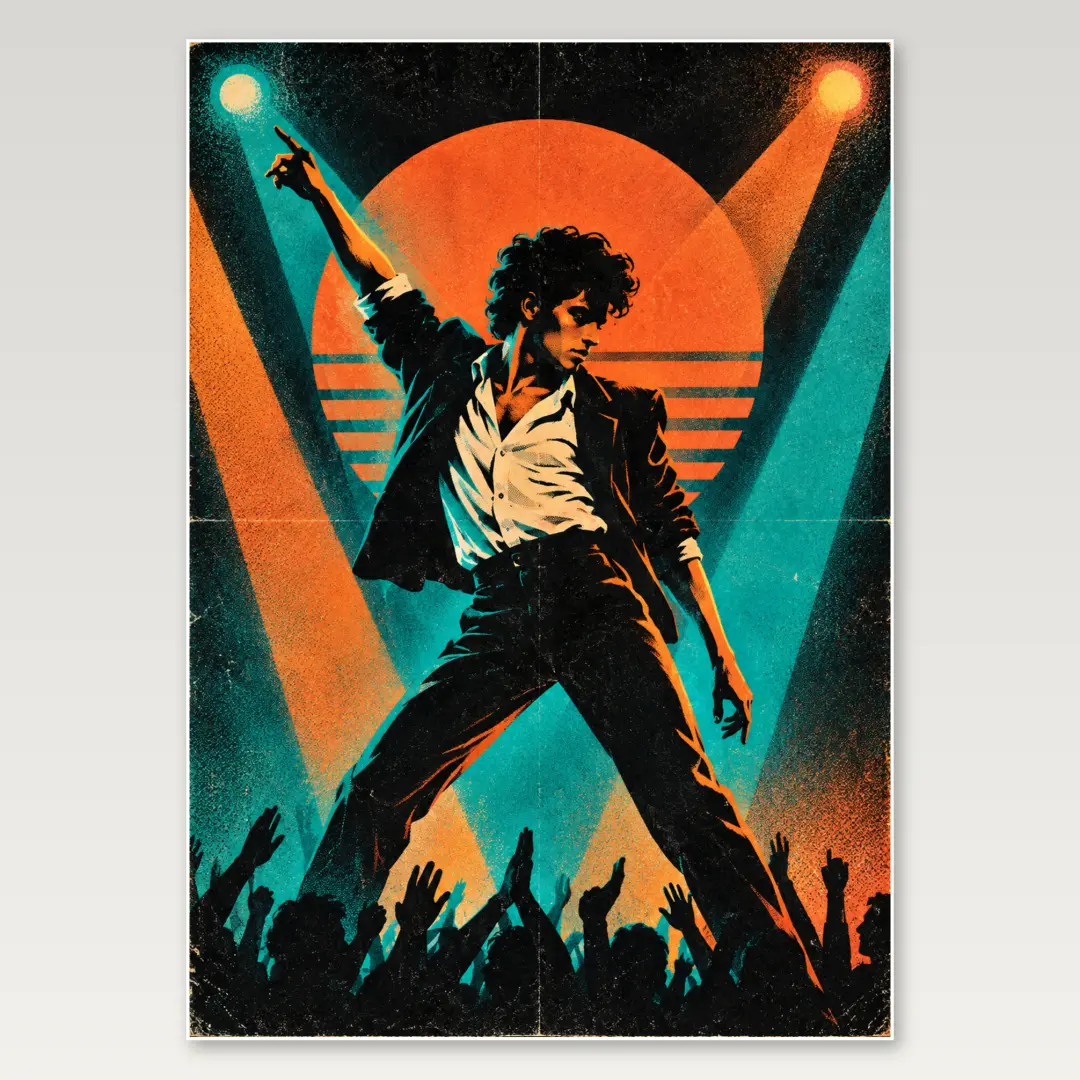 Moonwalk Pop Stage A4 Poster