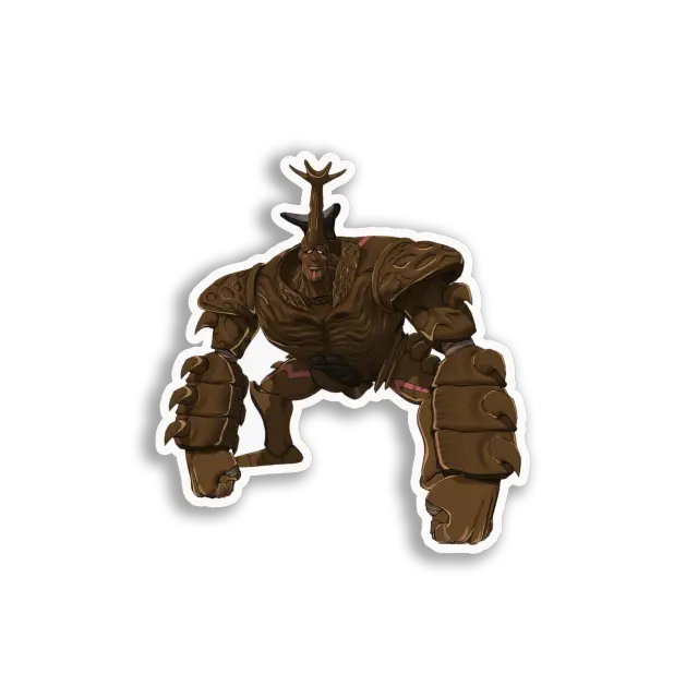 Wooden Antler Golem Sticker