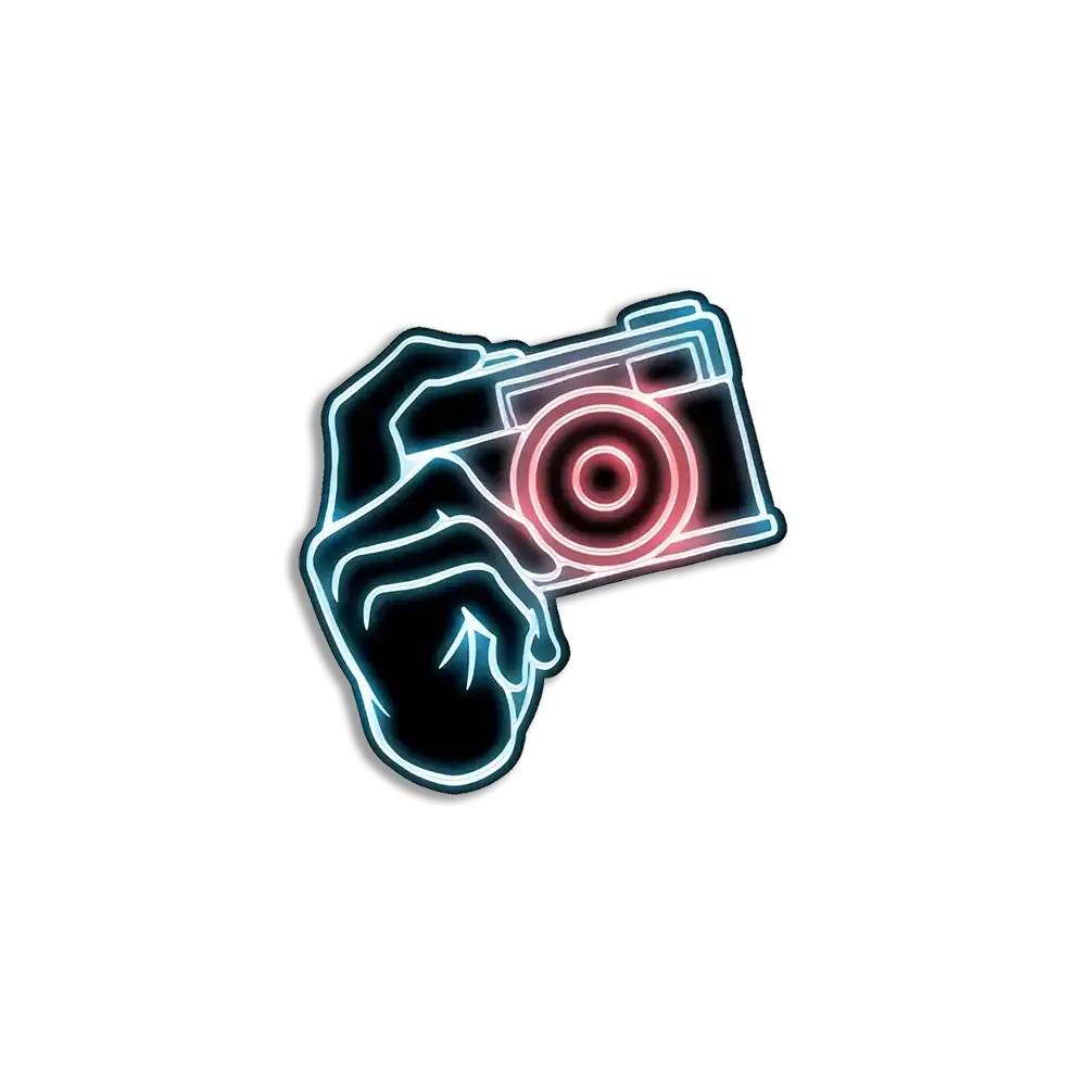 Neon Camera Shutter Sticker