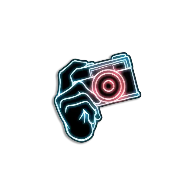 Neon Camera Shutter Sticker