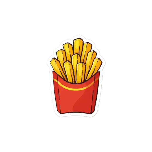 Kawaii-Pommes-Sticker