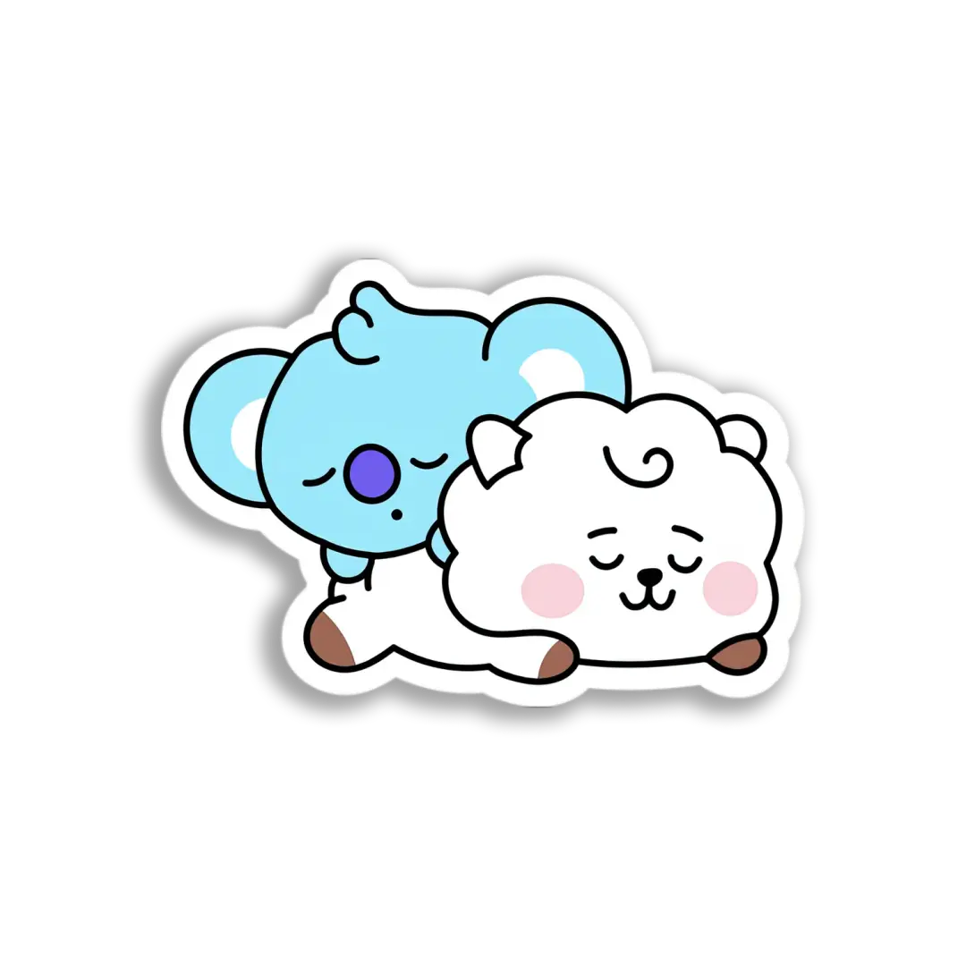 Sleeping Koala and Sheep Sticker