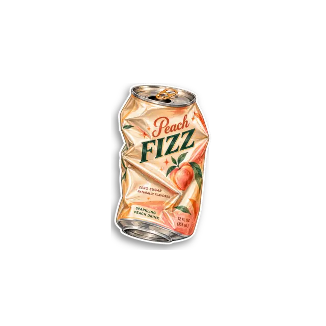 Peach Fizz Sticker