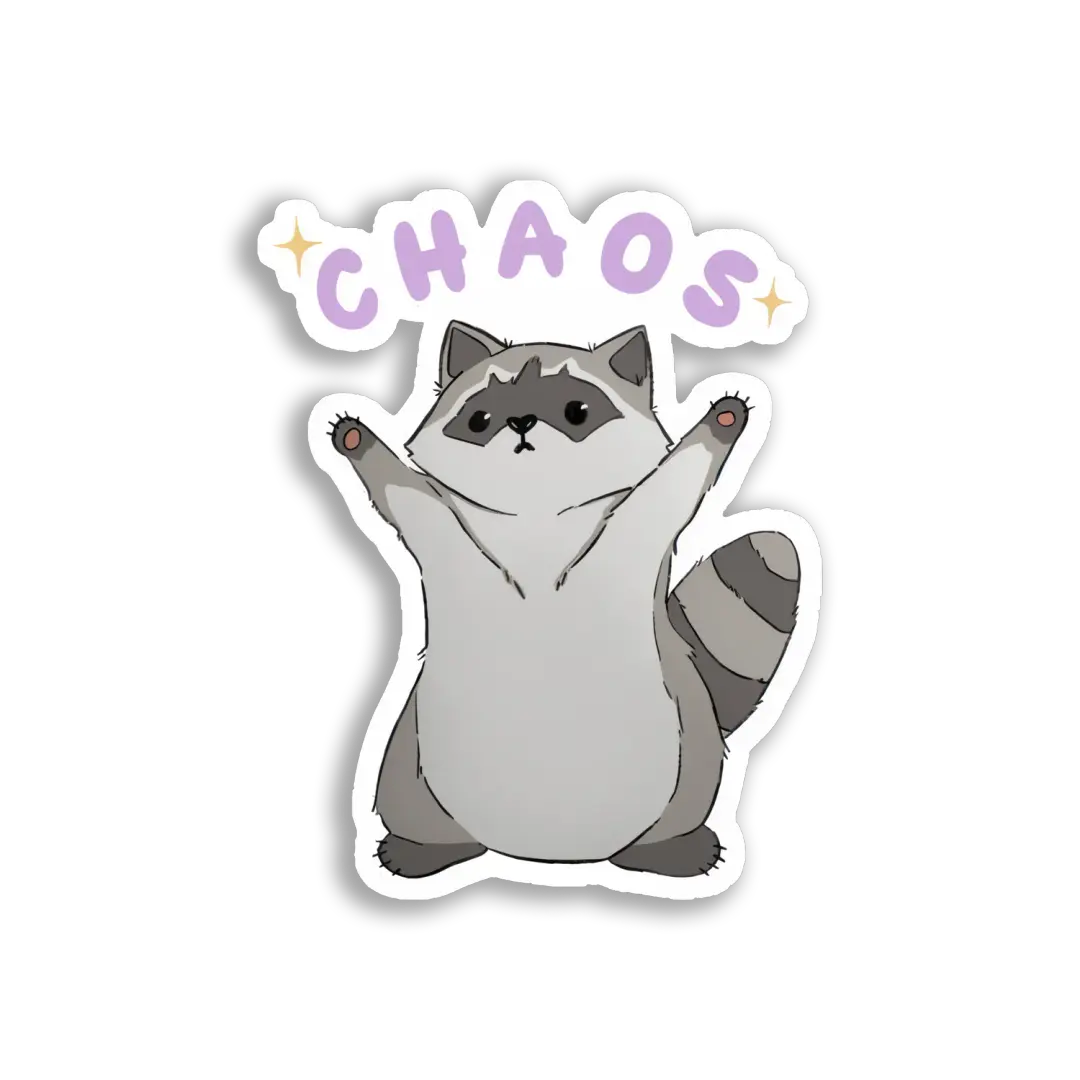 Chaos-Waschbär Sticker-Bild-Sticker