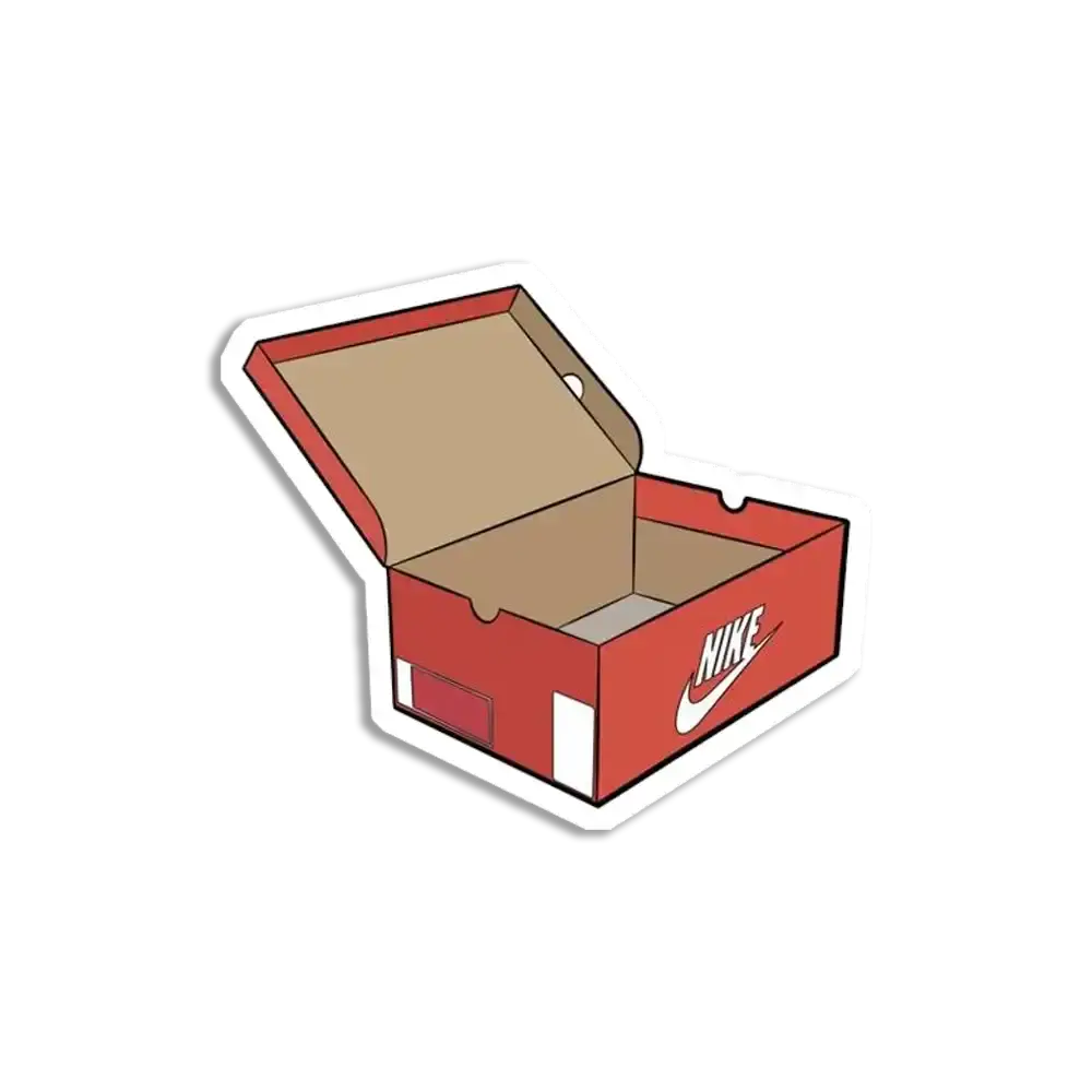 Leerer Schuhkarton Sticker