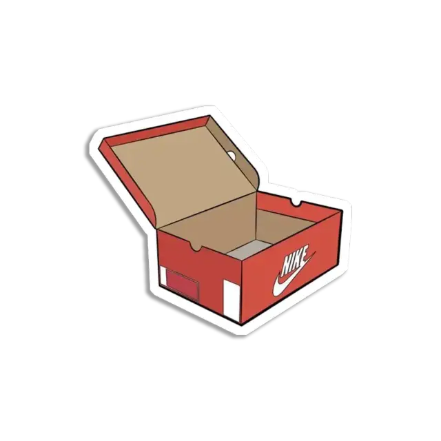 Leerer Schuhkarton Sticker