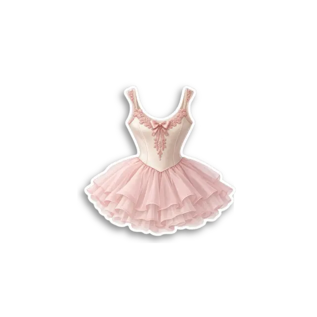 Vintage Ballet Dress Sticker