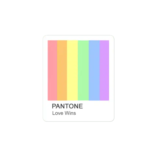 Pegatina Pantone El amor gana