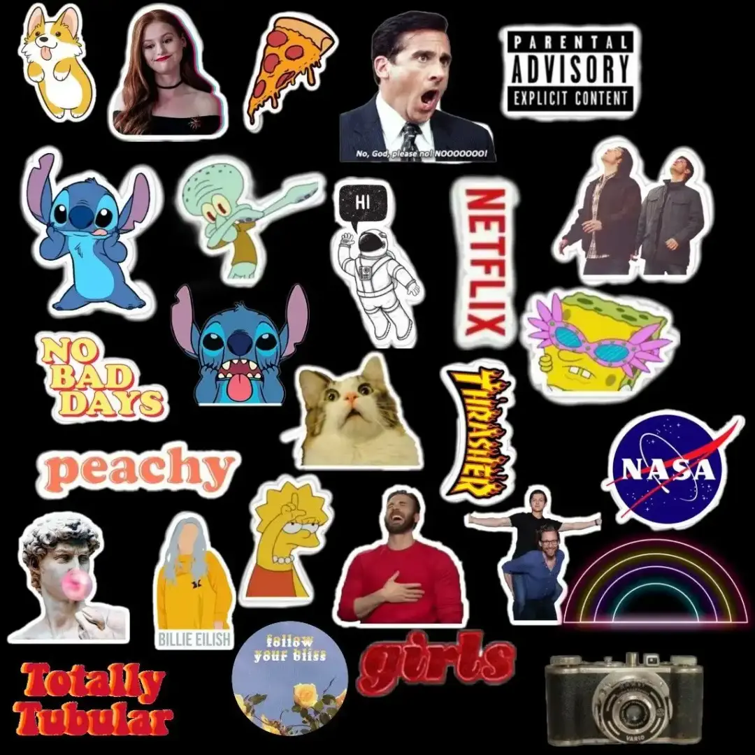 Schwarze Ästhetik-Sticker