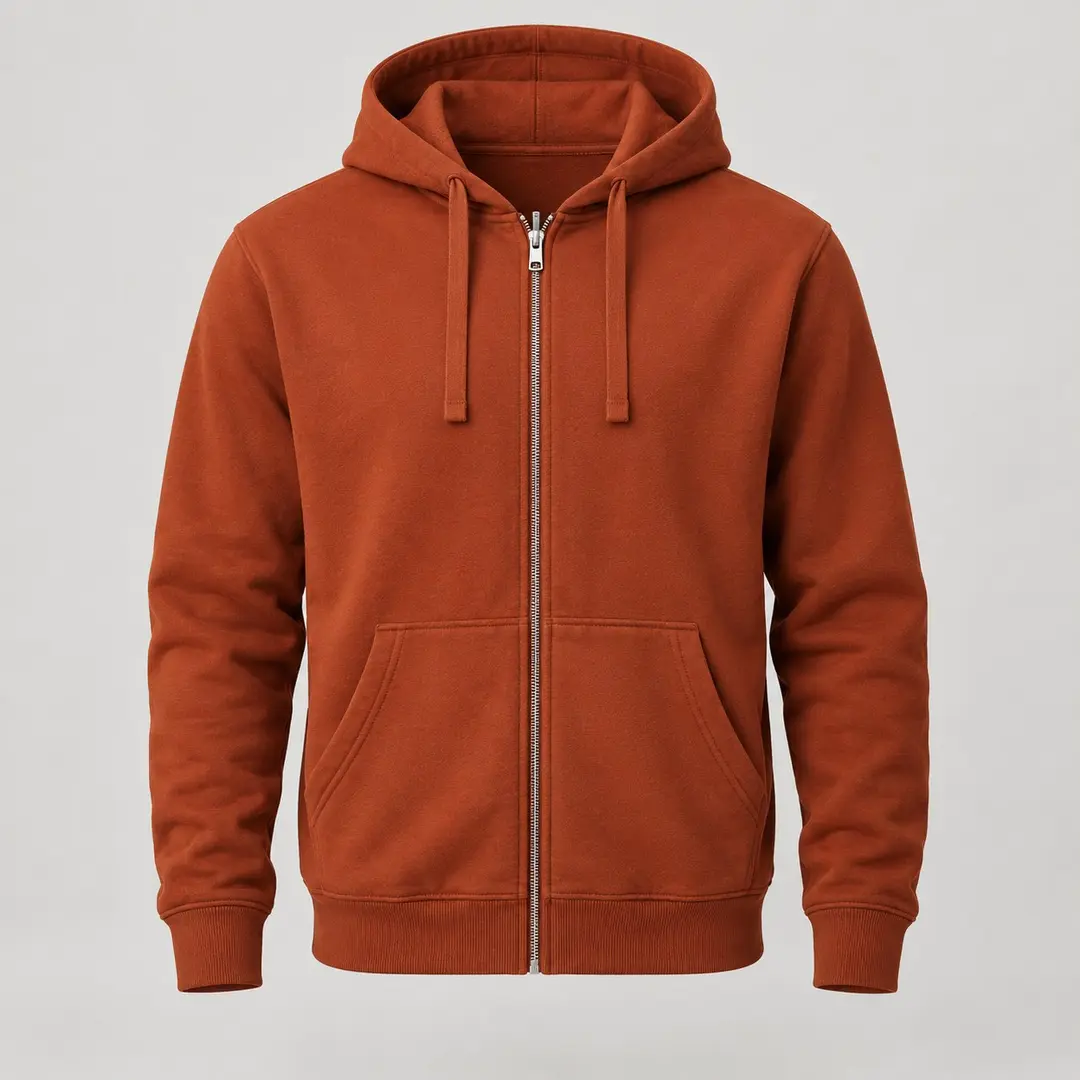 Overpass Zip Hoodie in Rust