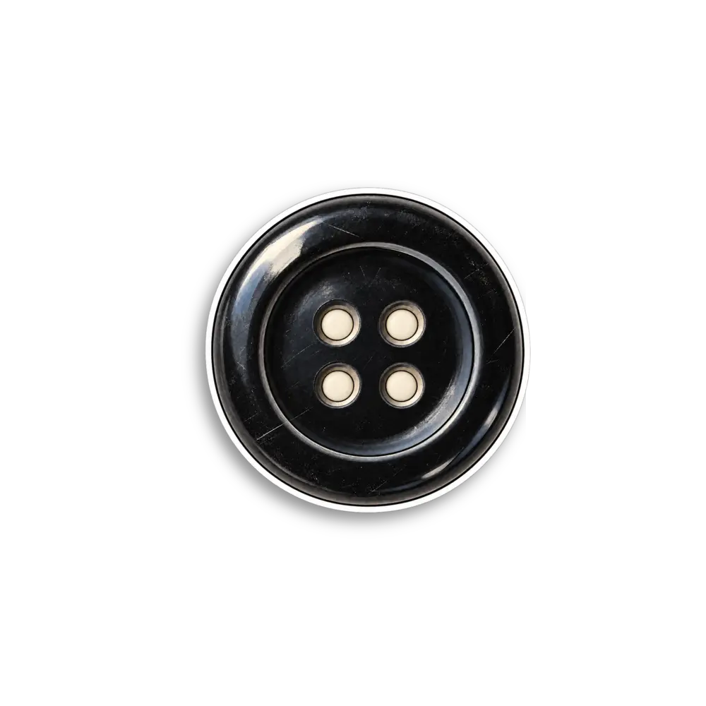 Black Button Sticker