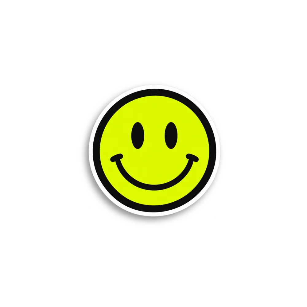 Neon-Smiley-Sticker