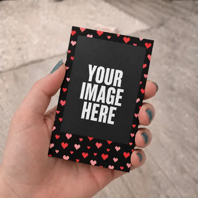 Pixel Hearts Polaroids