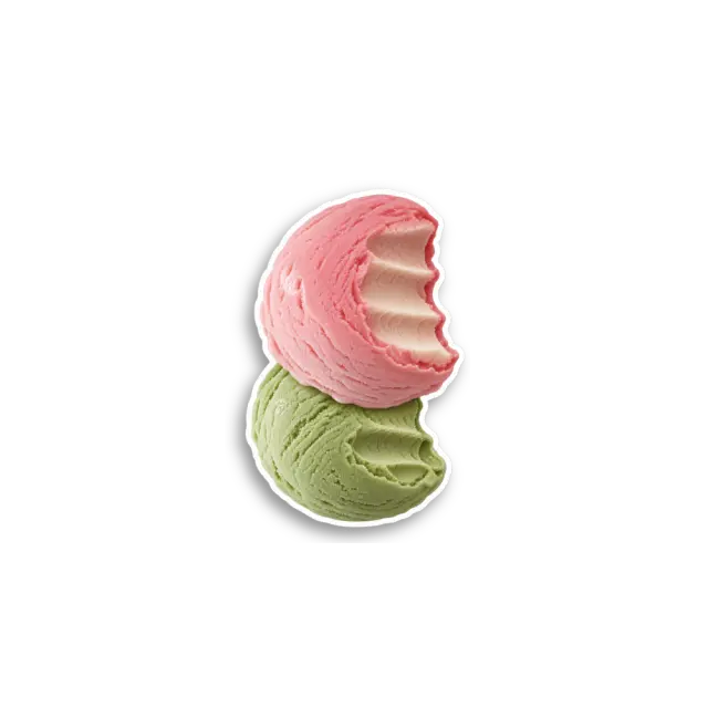 Eis mit zwei Kugeln Sticker
