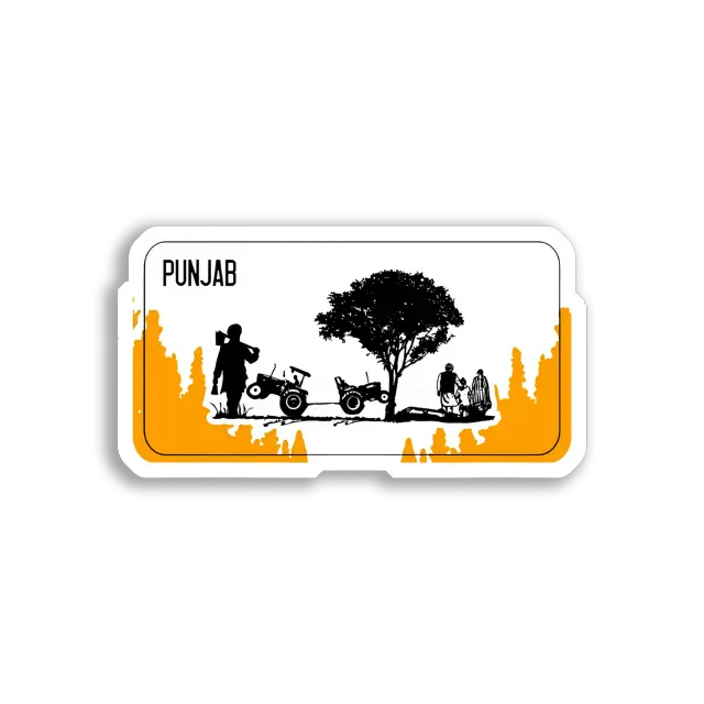 Punjab Landwirtschaft und Familienleben Sticker
