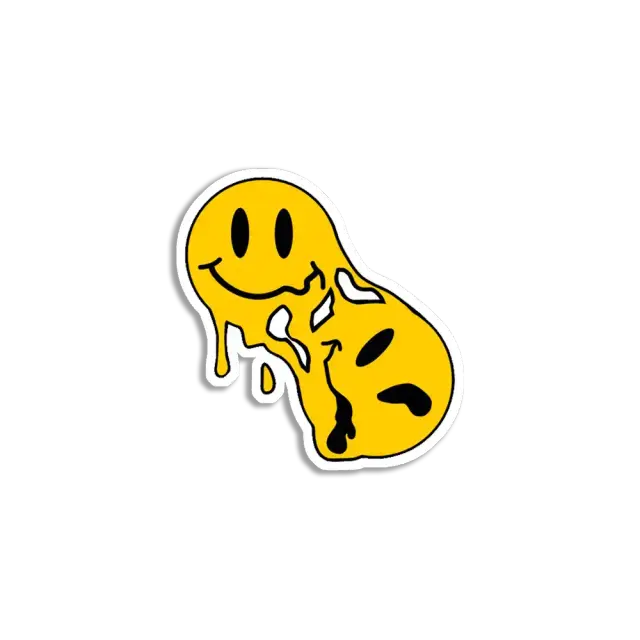 Trippy Melting Emojis Sticker