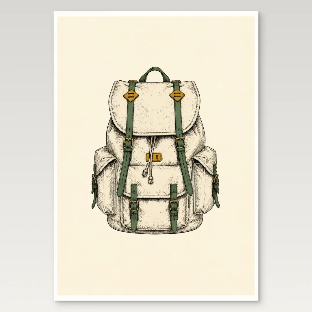 Hiking Backpack Poster