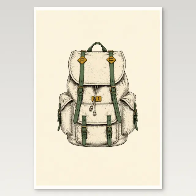 Wanderrucksack-Poster