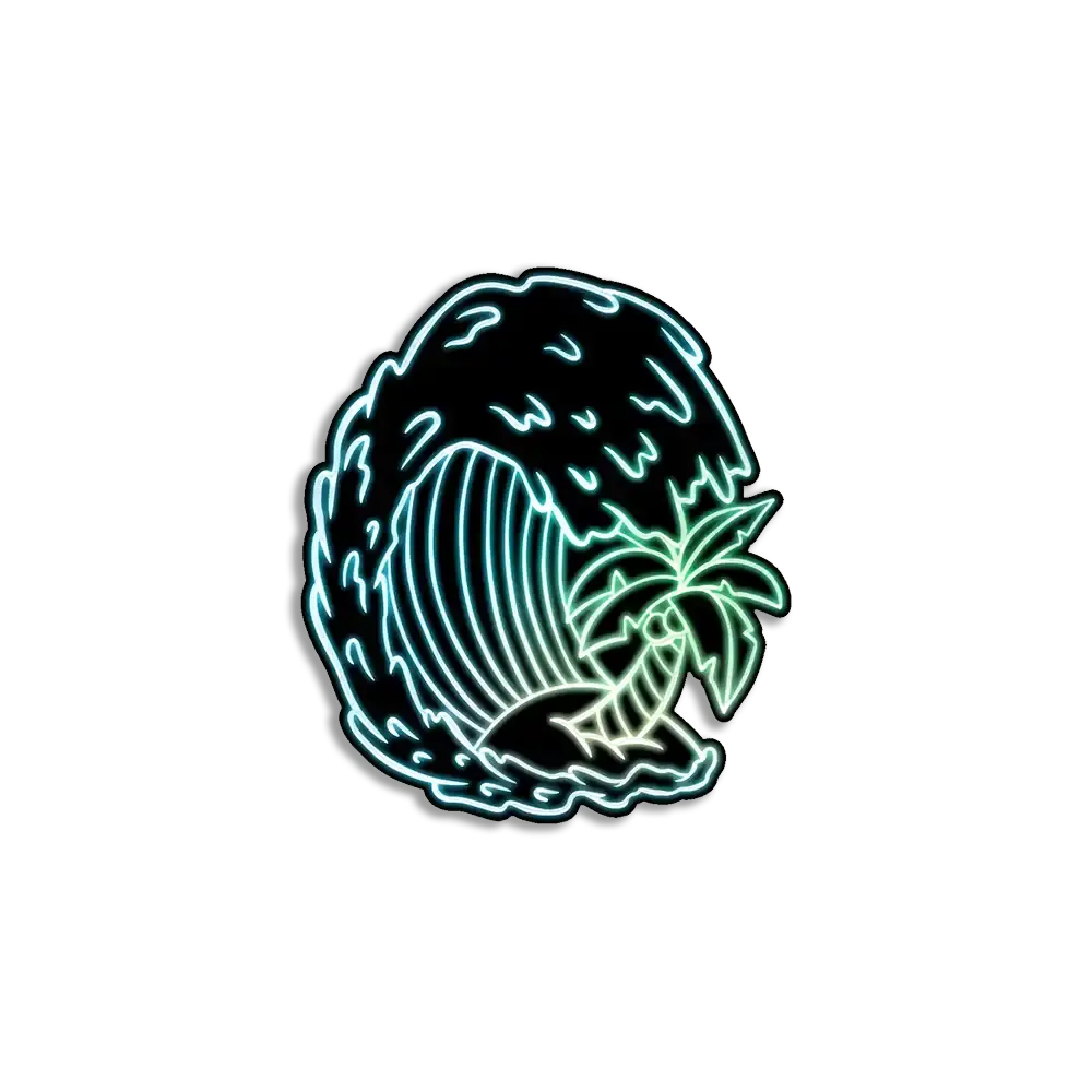 Neon-Wasserfall Sticker
