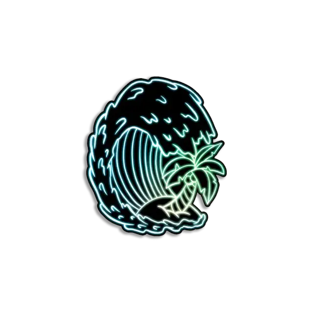 Neon Waterfall Sticker