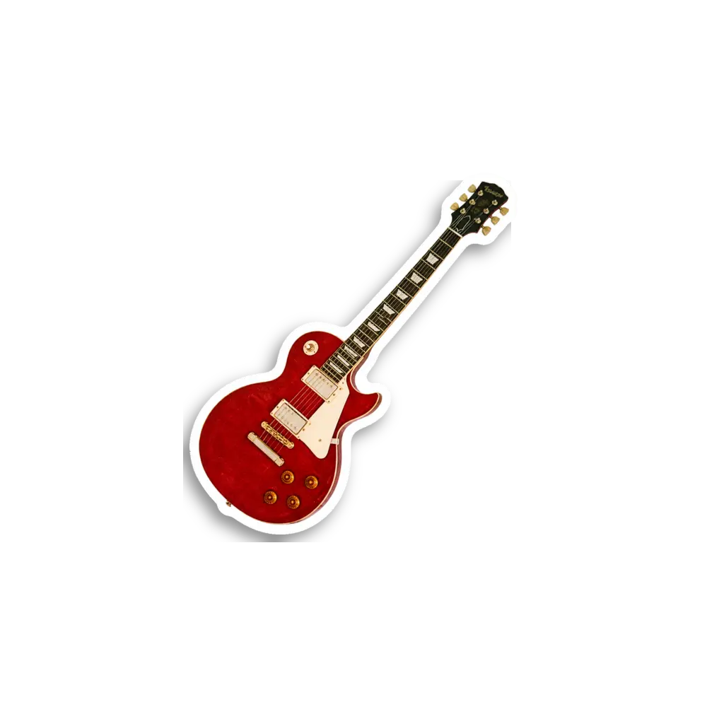 Rote E-Gitarre Sticker