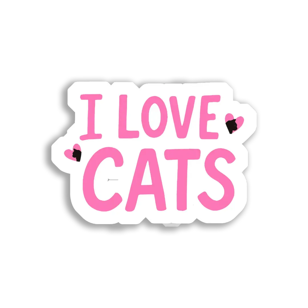 I Love Cats Sticker