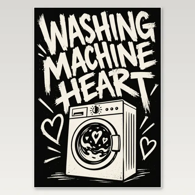 Washing Machine Heart A4 Poster