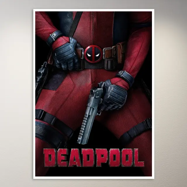 Deadpool mit Pistole Poster