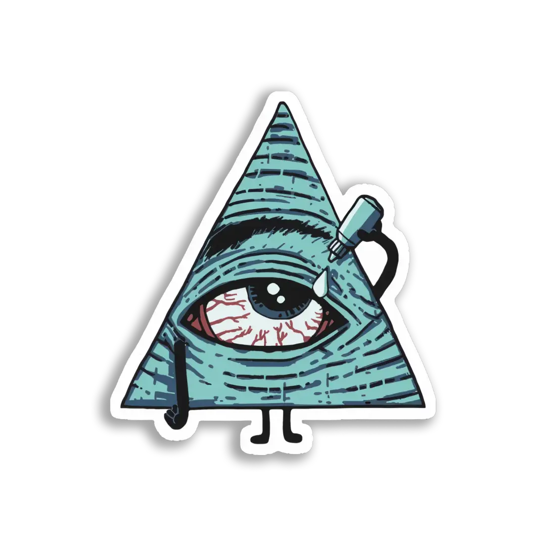 All-Seeing Eye Needs Eye Drops Sticker