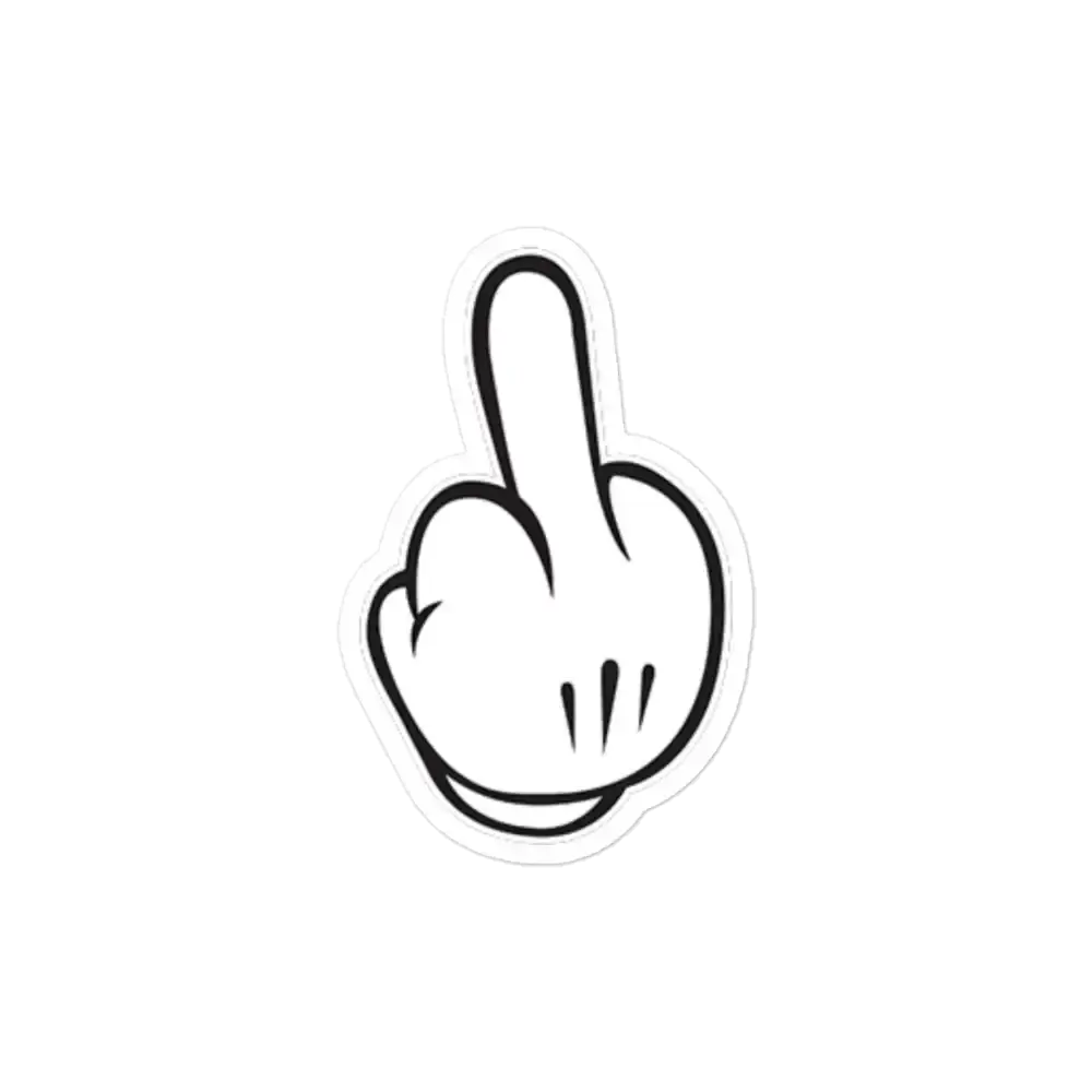 Cartoon-Hand Mittelfinger Sticker