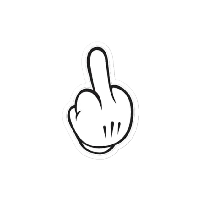 Cartoon-Hand Mittelfinger Sticker
