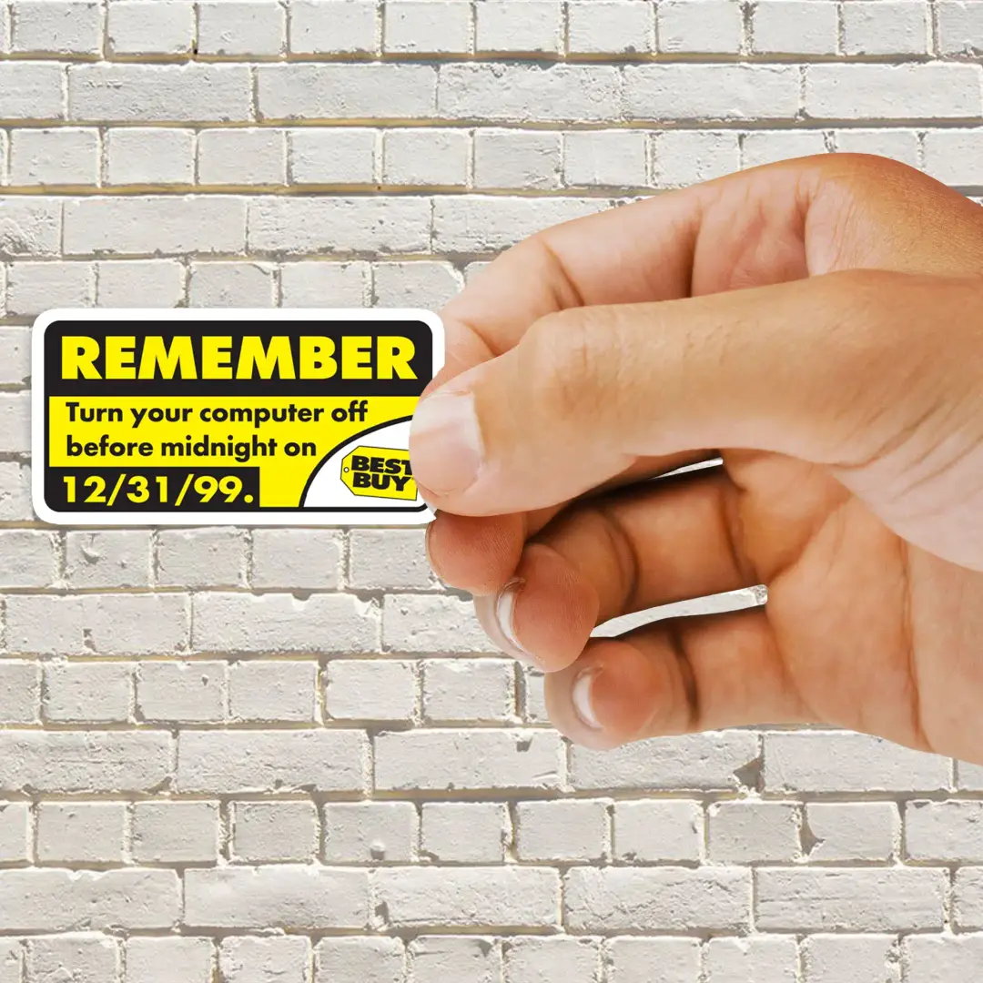 Y2K Best Buy Warn-Sticker