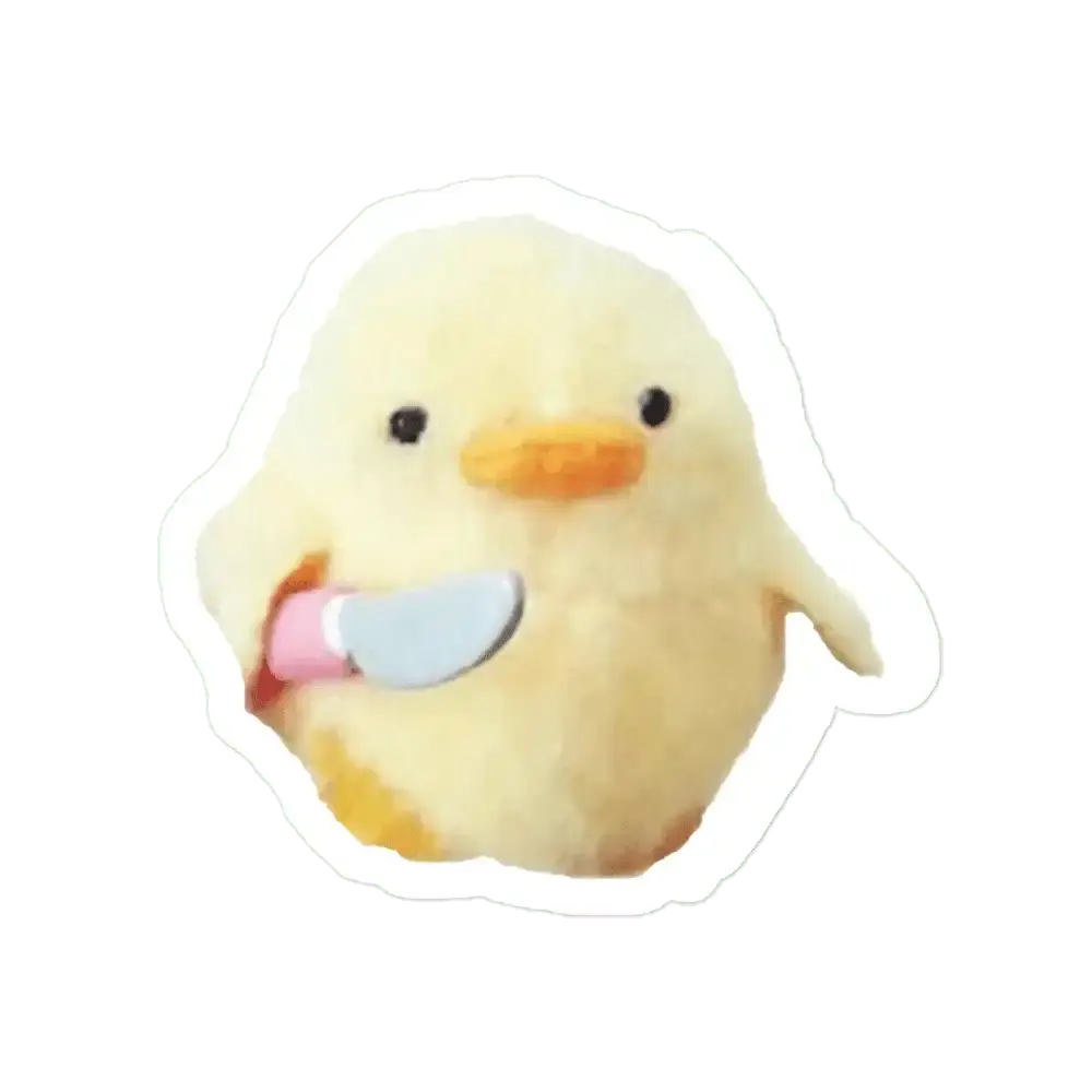 Huhn mit Messer Meme-Sticker