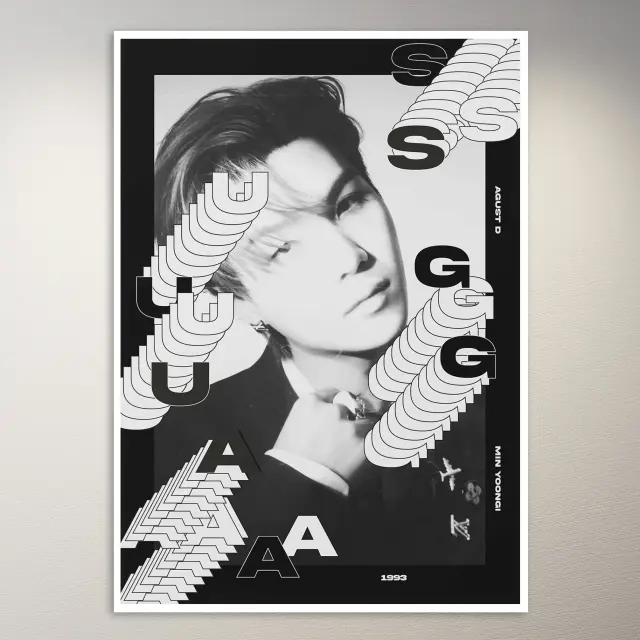 BTS Suga inspiriertes Kunst-Poster | K-Pop-Poster | BTS-Poster