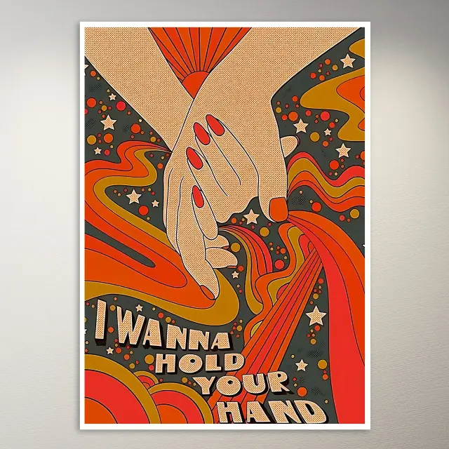 I wanna hold your hand | Ästhetik-Poster