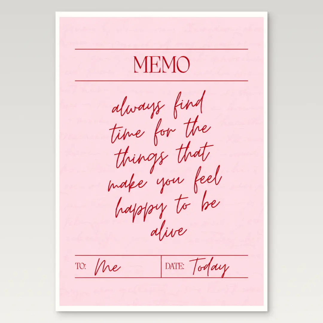 Happiness Memo Poster