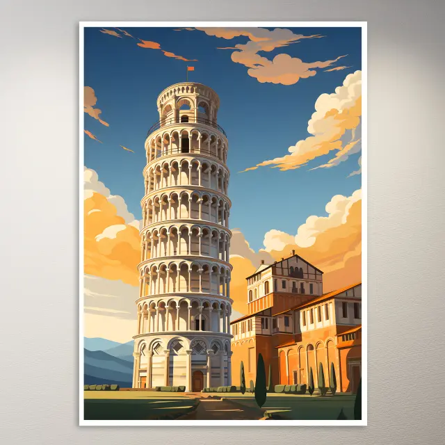 Der Schiefe Turm von Pisa Poster