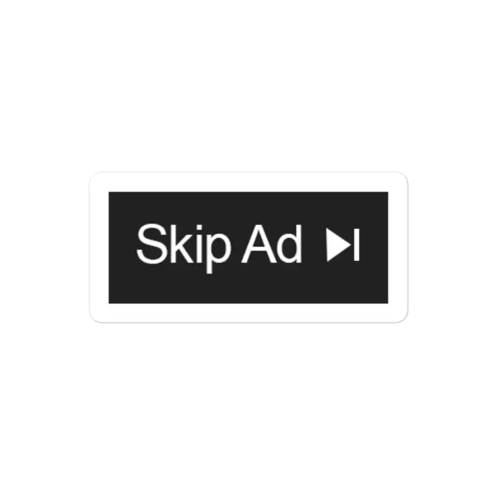 Skip Ad Button Sticker