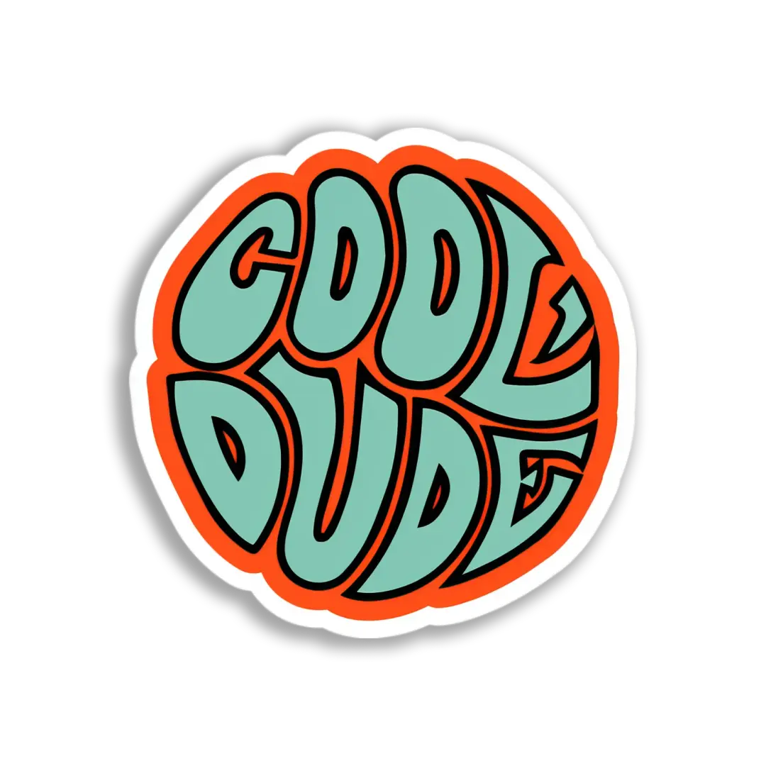 Cool Dude Logo Sticker