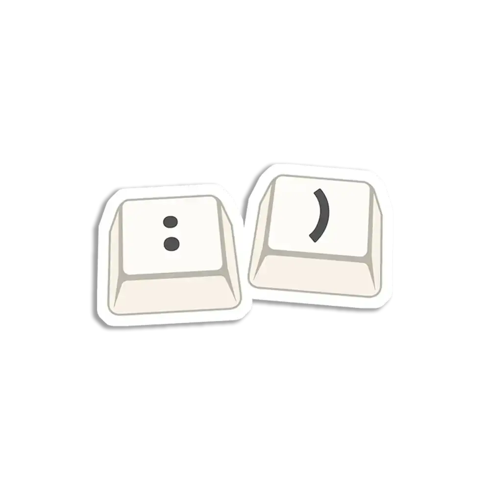 Pegatina de teclas sonrientes