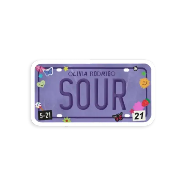 OLIVIA RODRIGO SOUR NUMMERNSCHILD Sticker