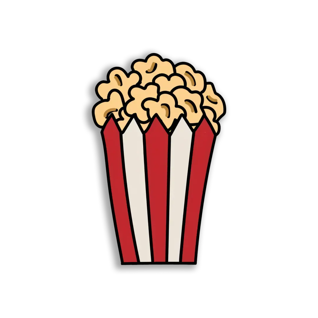 Ein Eimer Butterpopcorn Sticker