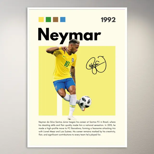 Neymar brasilianischer Fußballer Poster