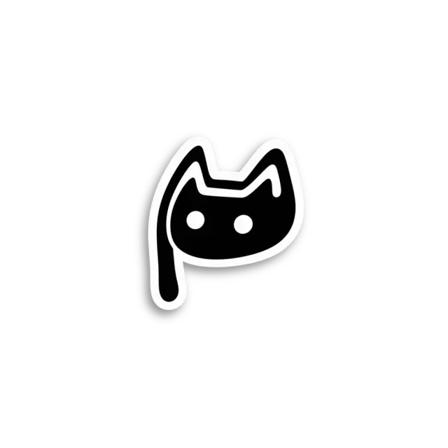 Schwarze Geisterkatze Sticker
