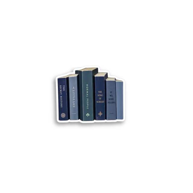藍色書本貼紙