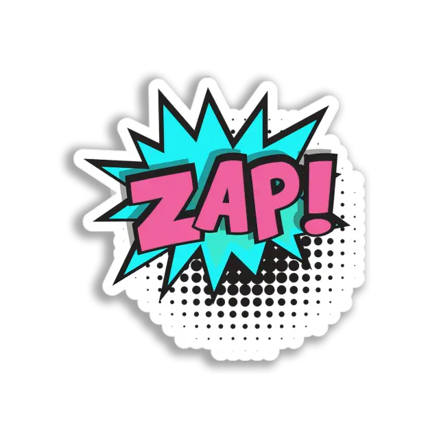 Zap! Comic Burst Sticker