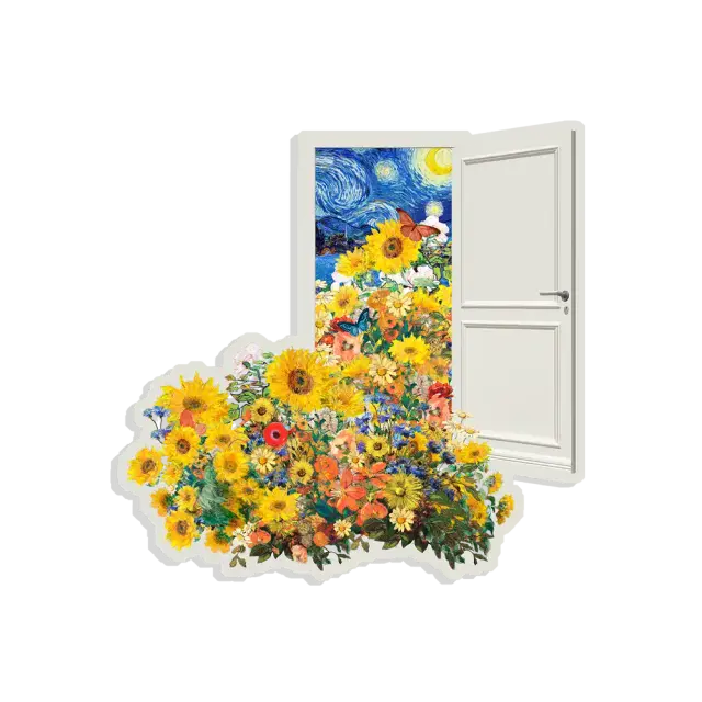 Retro Van Gogh Sticker