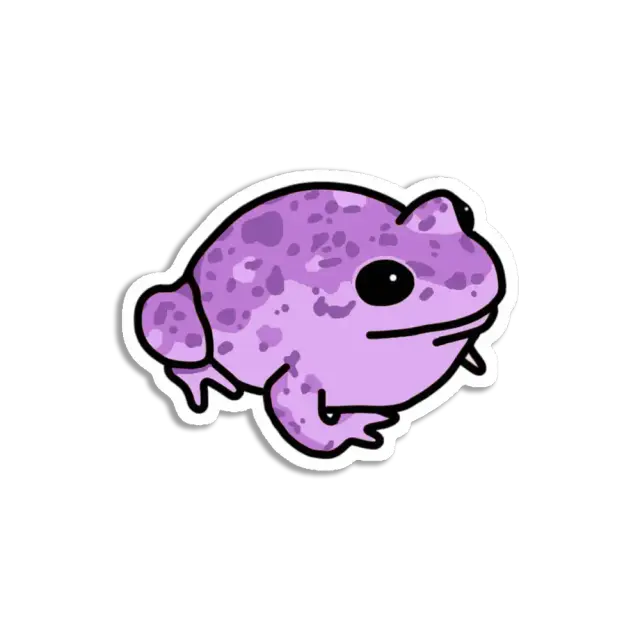 Purple Frog Sticker