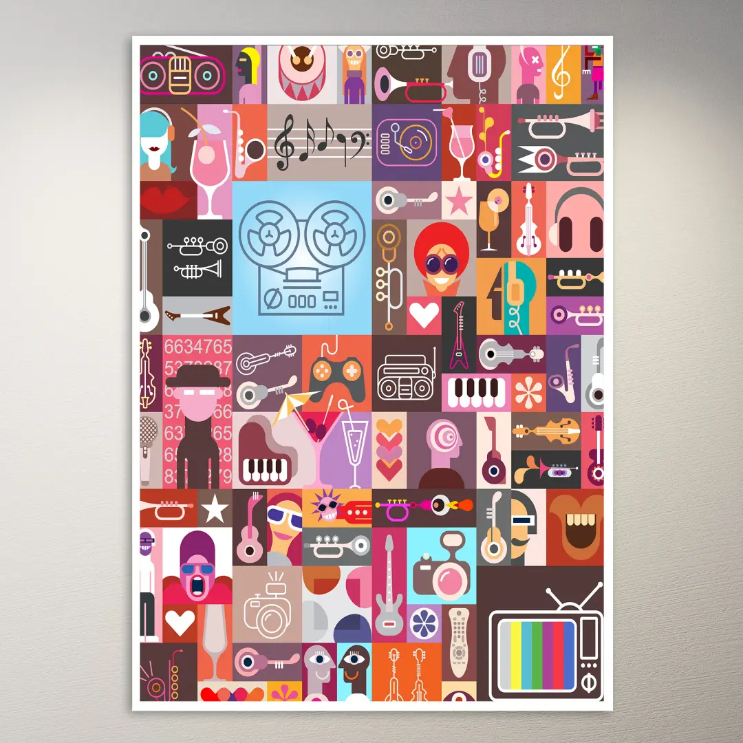 Art Collage Vector Illustration Poster